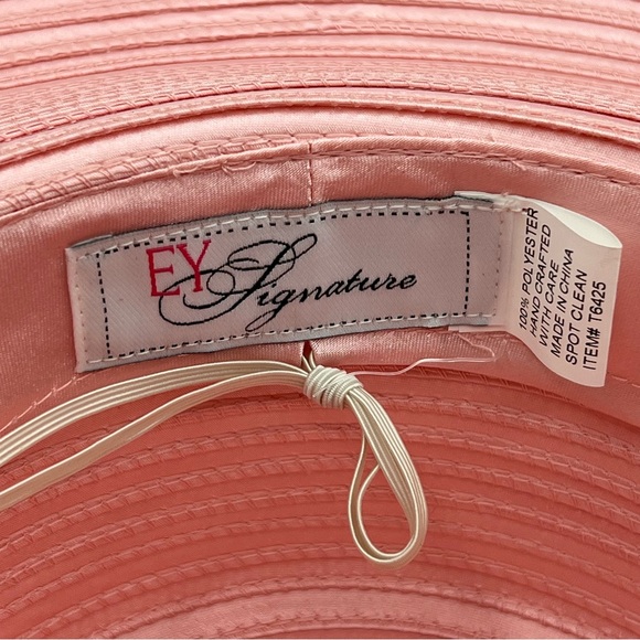 EY Signature Cream Church, Kentucky Hat with Ribbon and Gem Embellishment main image 4